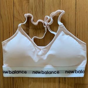 New Balance pink sports bra Logo Band